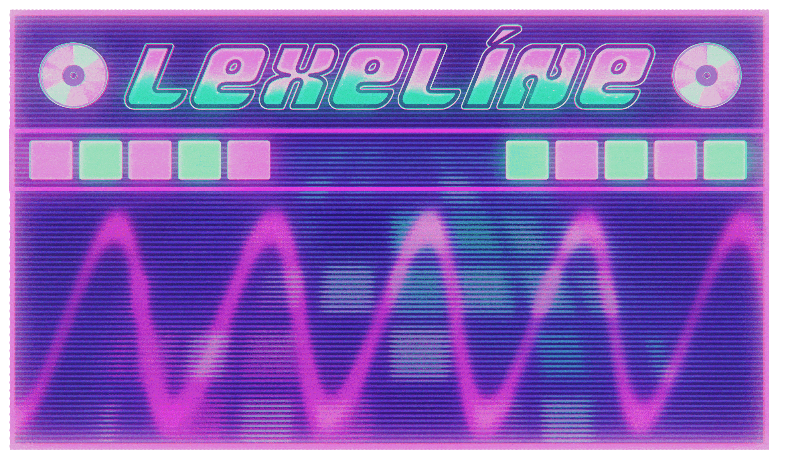 Lexeline glowing animated intro screen